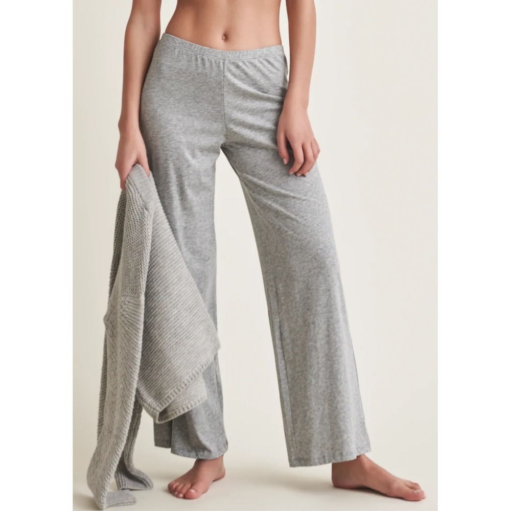 NWT Skin Christine Pant Organic Pima Cotton Heather Grey 4 XL Pajama Lounge